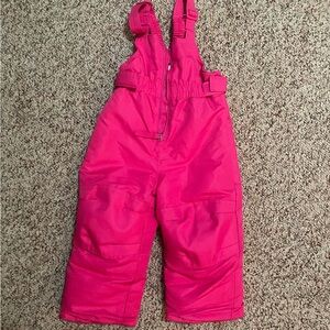 Toddler Cherokee brand snow bibs - pink